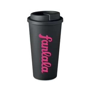 GiftRetail MO6244 - TUESDAY Double wall tumbler 450 ml Black