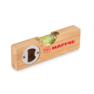 GiftRetail MO6495 - Spirit level and bottle opener Wood