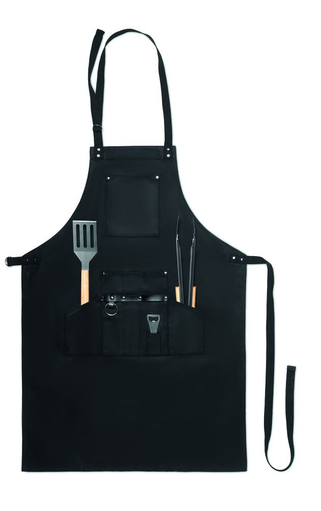 GiftRetail MO6538 - SOUS CHEF Apron BBQ set