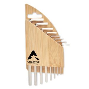 GiftRetail MO6682 - KARUVI Hex key set in bamboo Wood