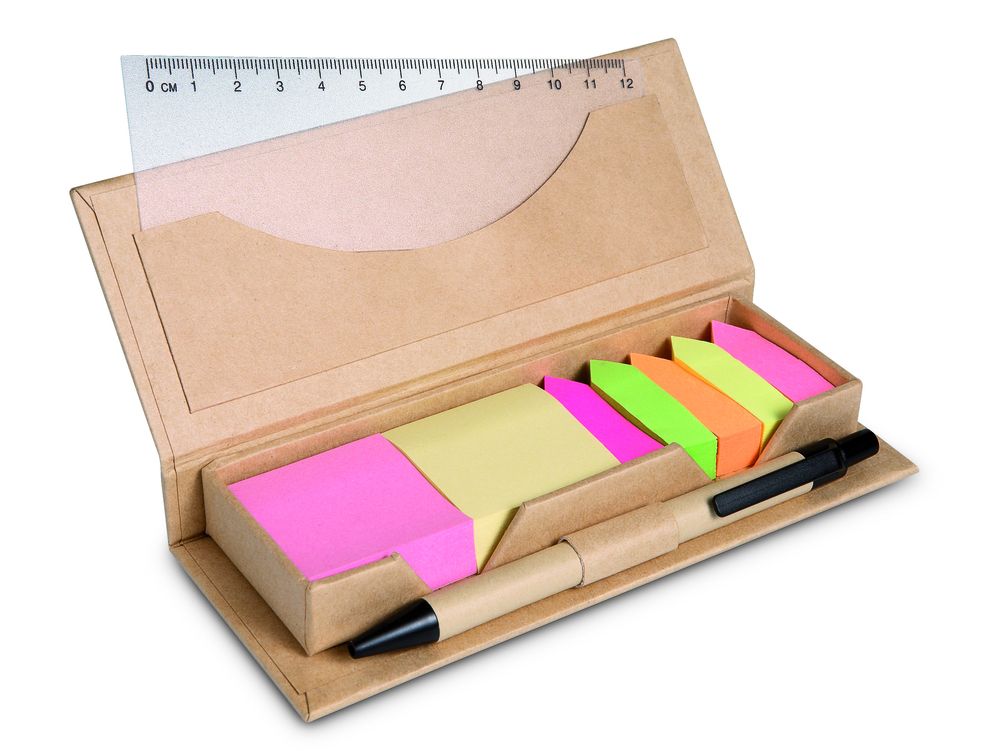 GiftRetail MO7756 - STIBOX Sticky memo set recycked w/pen