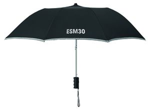 GiftRetail MO8584 - NEON 21 inch 2 fold umbrella Black