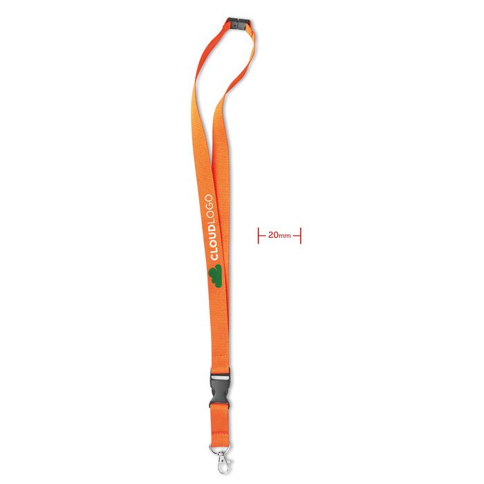 GiftRetail MO8595 - LANY Lanyard with metal hook 20 mm
