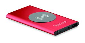 GiftRetail MO9498 - POWER&WIRELESS Wireless Power bank 4000mAh Red