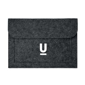 GiftRetail MO9818 - POUCHLO 15 inch Felt laptop pouch Dark Grey