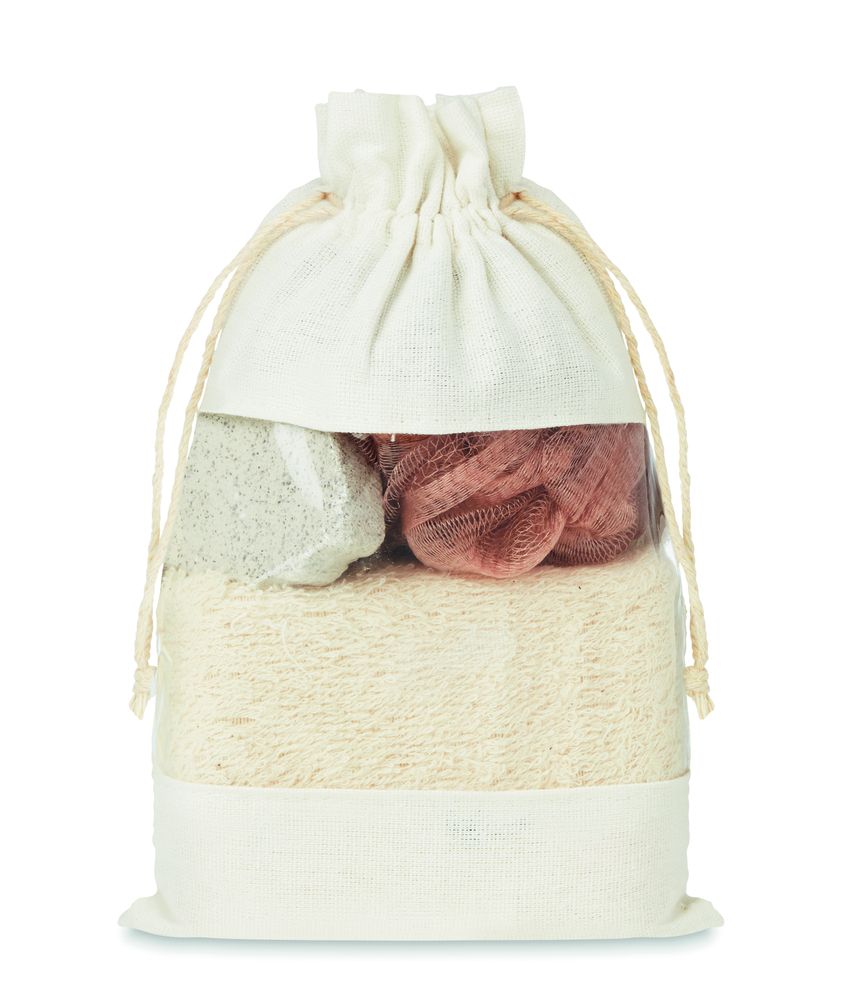 GiftRetail MO9872 - CUIDA SET Bath set in cotton pouch