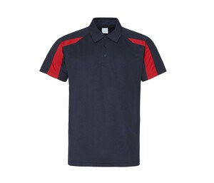 Just Cool JC043 - Contrast sports polo shirt French Navy / Fire Red