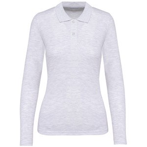 Kariban K244 - LADIES' LONG SLEEVE PIQUE POLO SHIRT Ash Heather