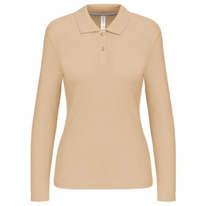 Kariban K244 - LADIES' LONG SLEEVE PIQUE POLO SHIRT Light Sand