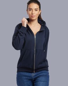 Les Filosophes MONTAIGNE - Unisex Organic Cotton Zipped Hoodie Made in France Navy