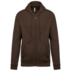 Kariban K479 - Zipped hooded sweatshirt Chocolate
