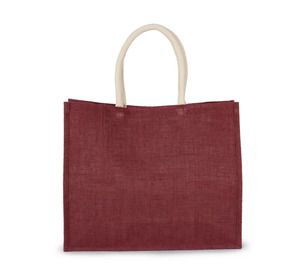 Kimood KI0273 - Jute canvas tote bag - medium model Light Rosewood