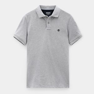 Timberland TB0A26N4 - Millers River short-sleeved organic cotton piqué polo shirt Medium Grey Heather