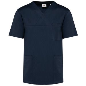 WK. Designed To Work WK507 - Unisex short-sleeved polycotton tunic Navy