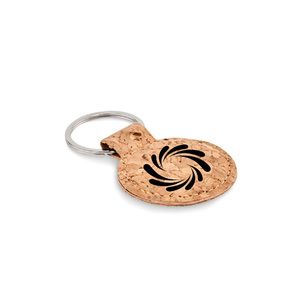 GiftRetail MO6877 - CINCIN Round cork key ring Beige