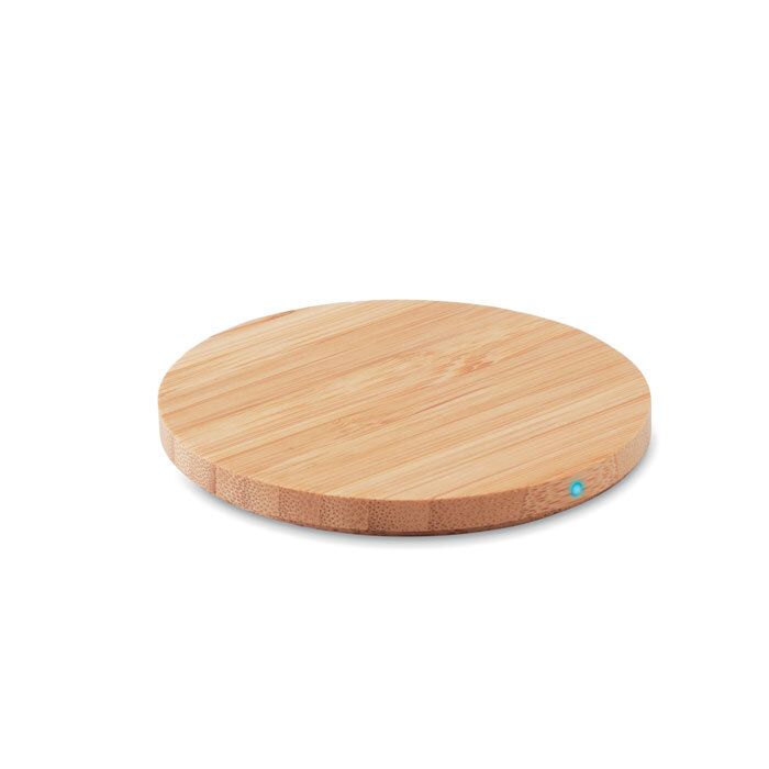 GiftRetail MO6924 - RUNDO LUX Bamboo wireless charger 15W