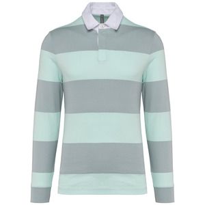 Kariban K285 - Unisex long-sleeved striped polo shirt