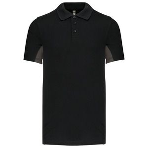 Kariban K232 - FLAG - SHORT SLEEVE BI-COLOUR POLO SHIRT Black / Dark Grey