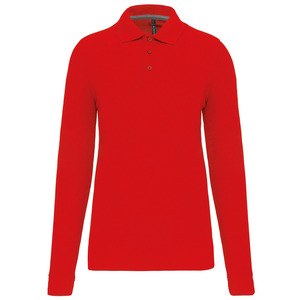 WK. Designed To Work WK276 - Men's long-sleeved polo shirt Red