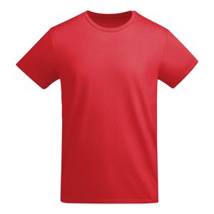Roly CA6698 - BREDA Tubular short-sleeve t-shirt in OCS certified organic cotton Red