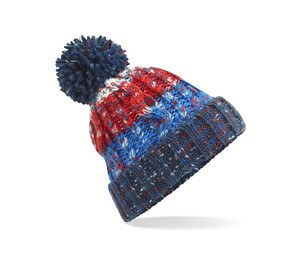 Beechfield BF486 - Corkscrew beanie with pompom Chilli Blues