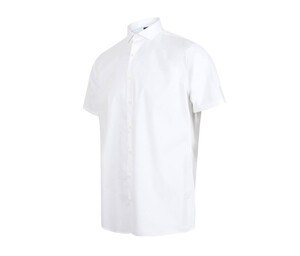 HENBURY HY537 - MEN'S SHORT SLEEVED STRETCH SHIRT White