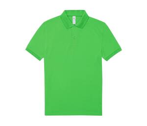 B&C BCU424 - Short-sleeved fine piqué poloshirt Apple Green