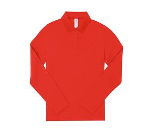 B&C BCW464 - Ladies' long sleeve 210 poloshirt Red