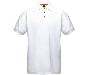 BLACK&MATCH BM100 - Contrasting button poloshirt White / Orange