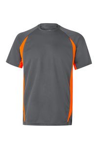 Velilla 105501 - TWO-TONE TECHNICAL T-SHIRT GREY/HI-VIS ORANGE