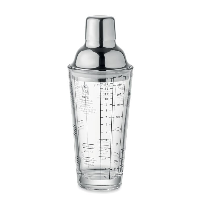 GiftRetail MO2077 - POLITAN Glass cocktail shaker 400 ml