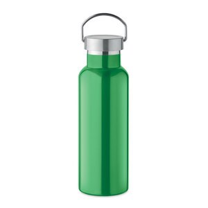 GiftRetail MO2107 - FLORENCE Double wall bottle 500 ml Green
