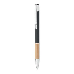 GiftRetail MO2159 - SPARTA Push button aluminium pen Black