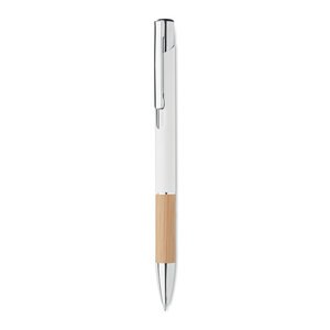 GiftRetail MO2159 - SPARTA Push button aluminium pen White