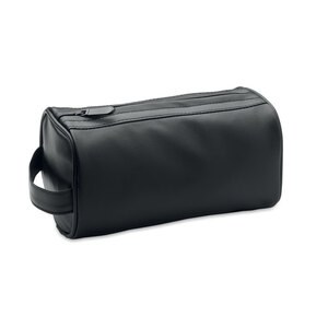 GiftRetail MO2232 - BAI COSMETIC Soft PU cosmetic bag and zipper Black
