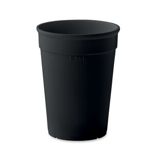 GiftRetail MO2256 - AWAYCUP Recycled PP cup capacity 300ml Black
