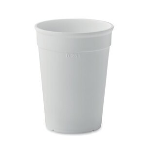 GiftRetail MO2256 - AWAYCUP Recycled PP cup capacity 300ml White