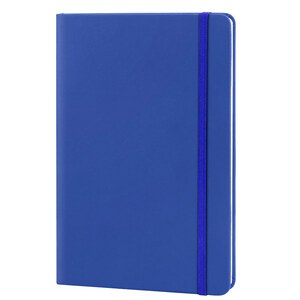 EgotierPro 30083 - A5 PU Cover Notebook with Elastic Band LUXE Navy Blue