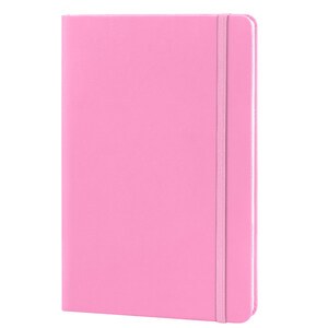EgotierPro 30083 - A5 PU Cover Notebook with Elastic Band LUXE Pink