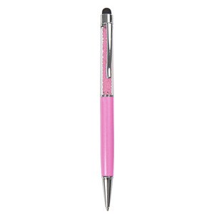 EgotierPro 33584 - Aluminum Pen with Touchscreen Pointer & Diamonds DIAMONDS Fuchsia