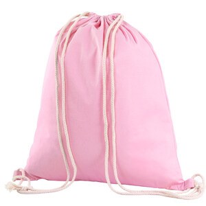 EgotierPro 38009 - Polyester Backpack with Cotton-Feel & Thick Handles SHIRT Pink