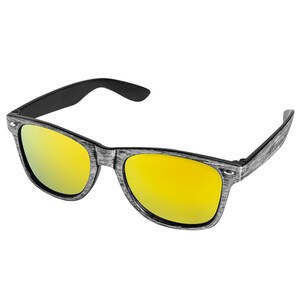 EgotierPro 38056 - Colored Wood-Imitation Sunglasses with UV400 Mirror Lenses TIMBER