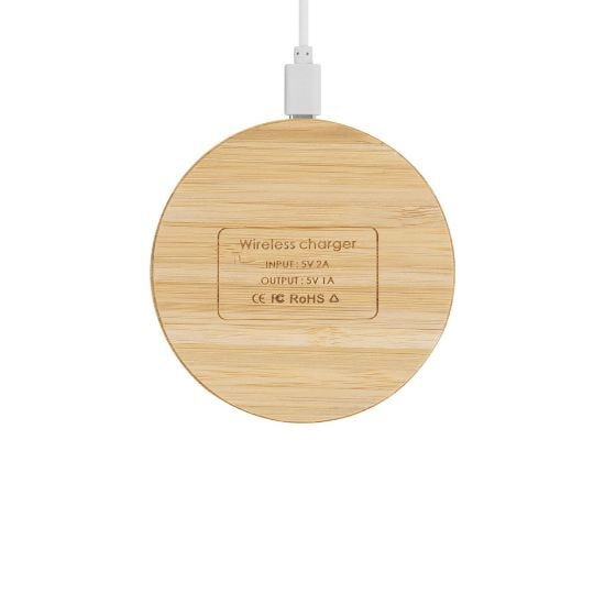 EgotierPro 39540 - Bamboo Wireless Charger 5W with NTC GROVE