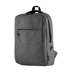 EgotierPro 50029 - RPET Material Backpack with Laptop Compartment CHUCK Grey