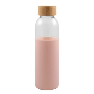 EgotierPro 50019 - Glass Bottle with Bamboo Cap, 500ml GIN