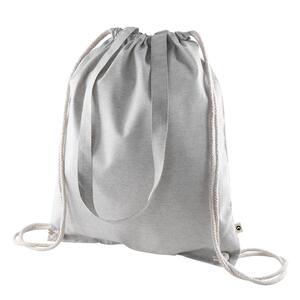 EgotierPro 50542 - Recycled Cotton Backpack 140gr/m2 WATERFALL Grey