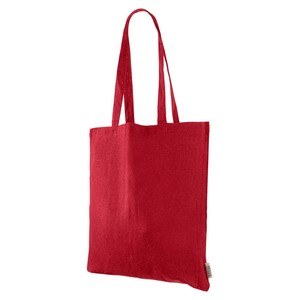EgotierPro 50648 - 100% Recycled Cotton Long Handle Bag TELL Red