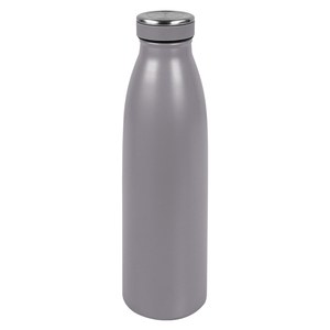 EgotierPro 52029 - Double Wall 500ml Bottle with Rubber Cap Grey