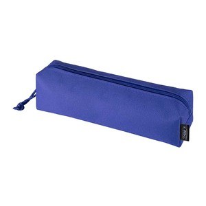 EgotierPro 52069 - 600D RPET Polyester Pencil Case with Sporty Cord MARIE Navy Blue