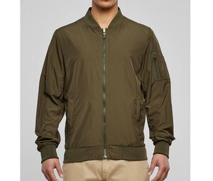 Build Your Brand BY045 - Bomber Jacket Man Dark Olive